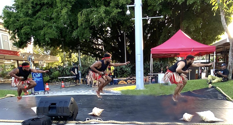 Dancers at an ethnic performance in Cairns.