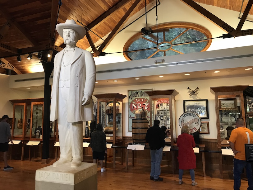  Jack Daniel statue at the Jack Daniel's visitor center in Lynchburg, Tennessee. 