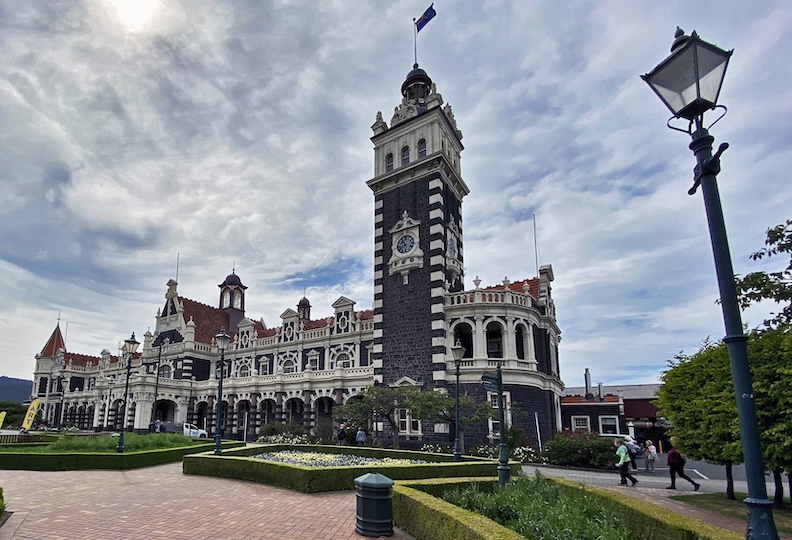 Dunedin's stone railway station is one of the most photographed buildings in New Zealand.