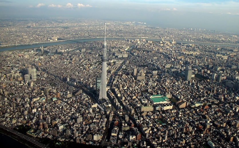 Tokyo's Skytree towers over the rest of Japan's capital.