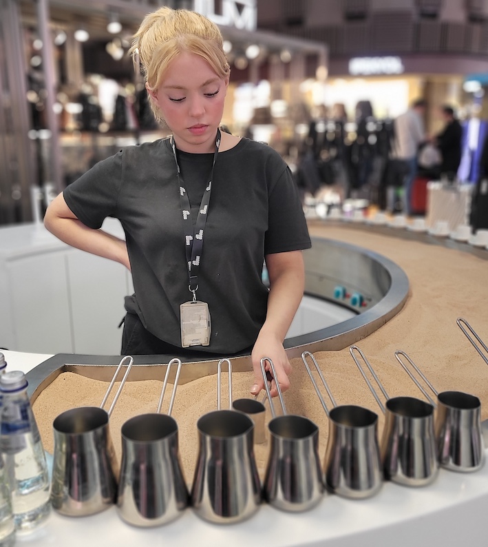 Coffee In The Sand kiosk inside Istanbul airport has modern baristas using Ottoman brewing techniques.