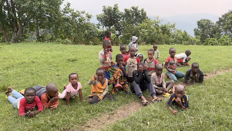 Children play in the Bwindi National Forest