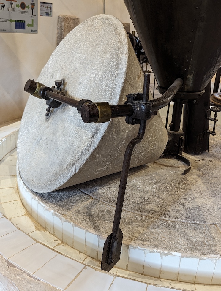 Olive crusher at the museum next to Finca de Galatzo.